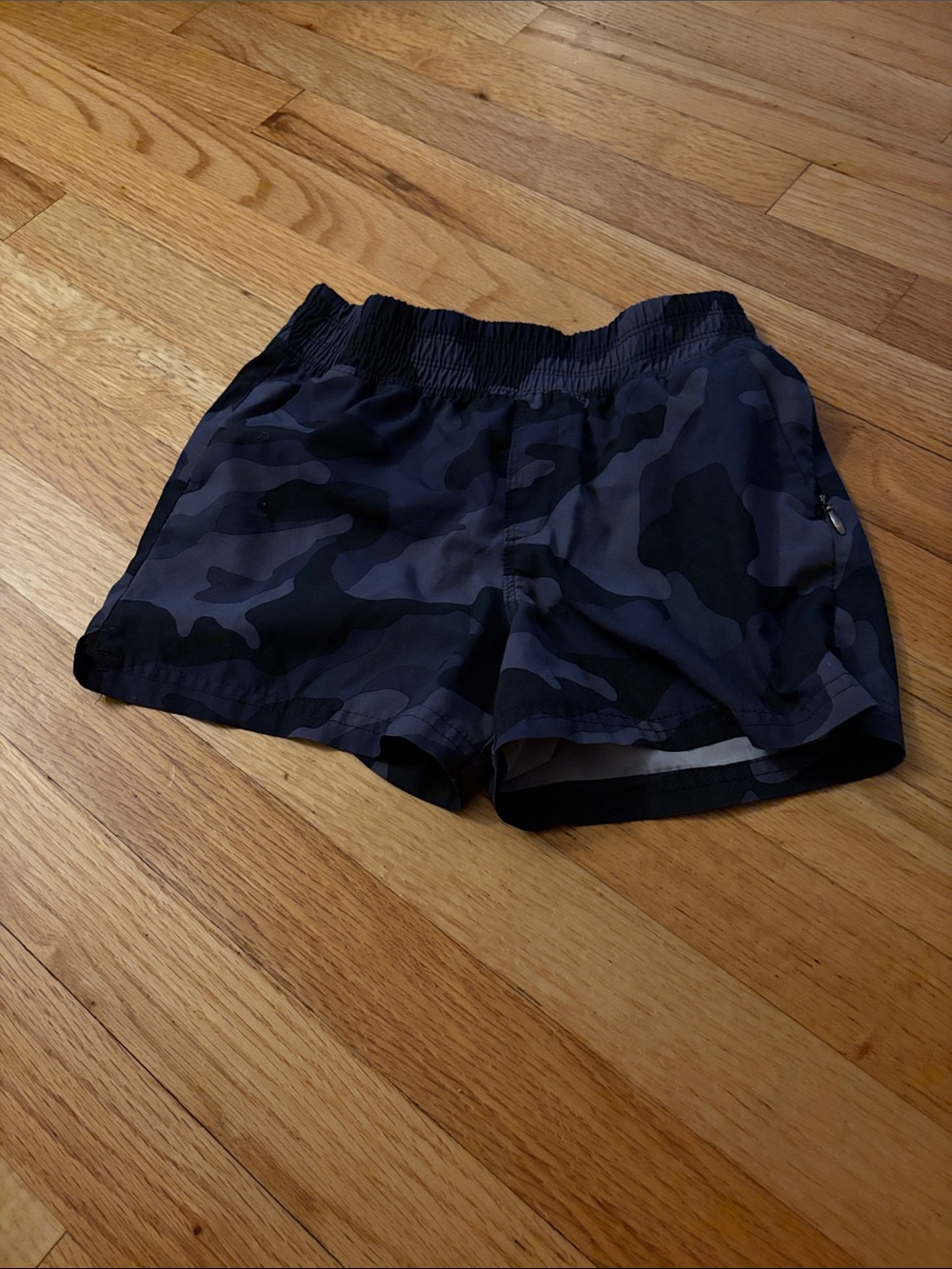 Old Navy Kids Camo Athletic Shorts - Black and Dark Gray